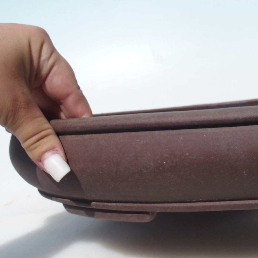 Miska na bonsaj 41 x 33 x 6,5 cm - hnedá