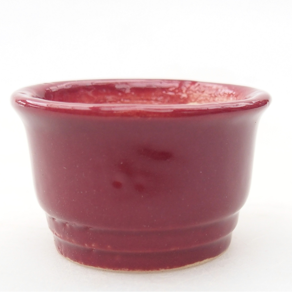 Mini bonsajová miska 4 x 4 x 2 cm, bordová