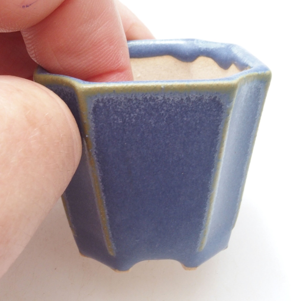 Mini bonsai miska 4 x 4 x 4 cm, farba modrá
