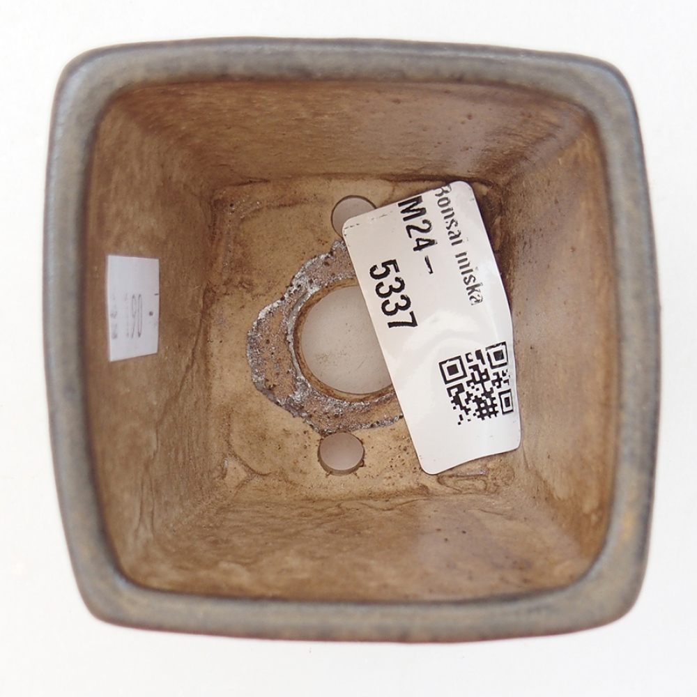 Keramická bonsai miska 6,5 x 6,5 x 7 cm, farba hnedá