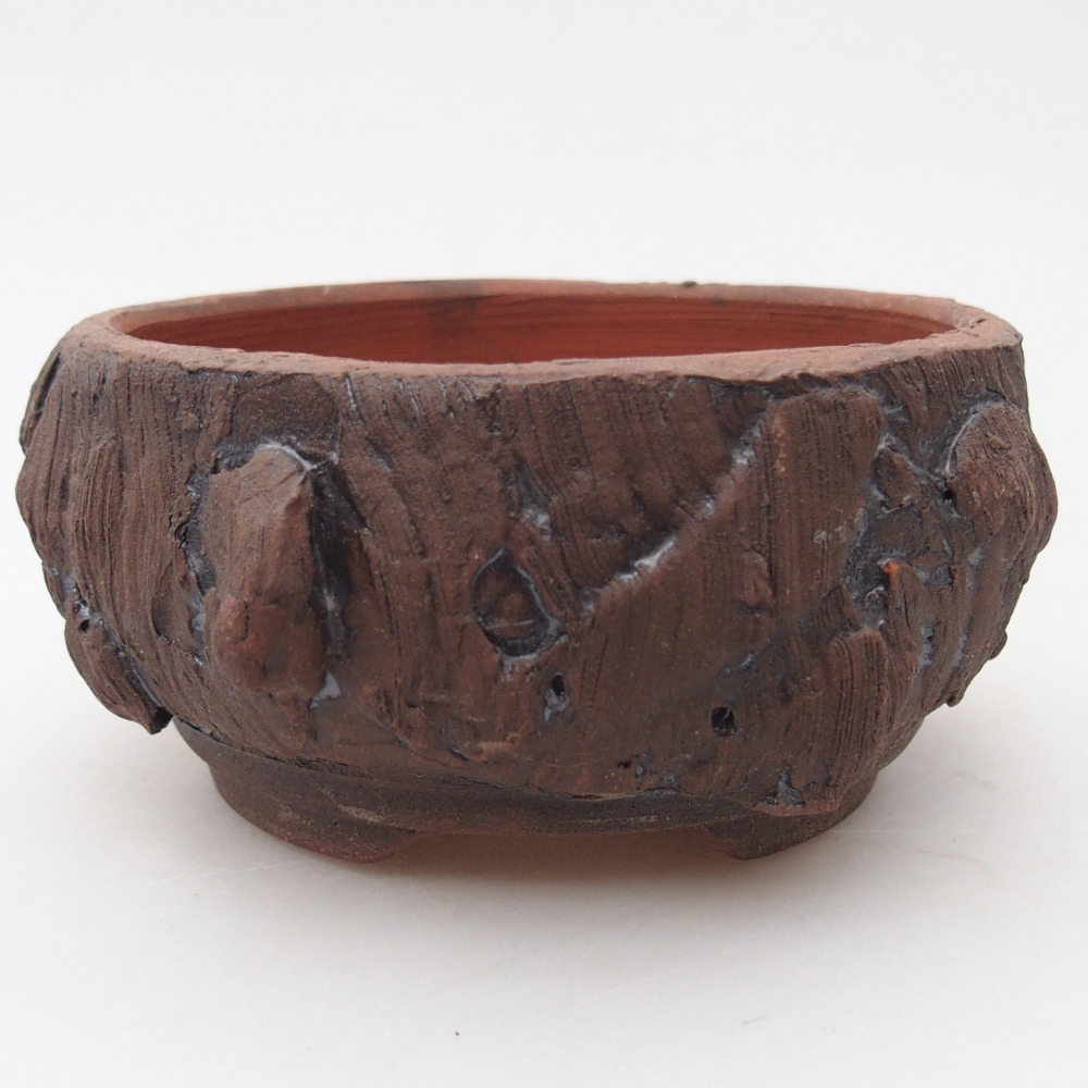 Keramická miska na bonsaje 10 x 10 x 5 cm, hnedá