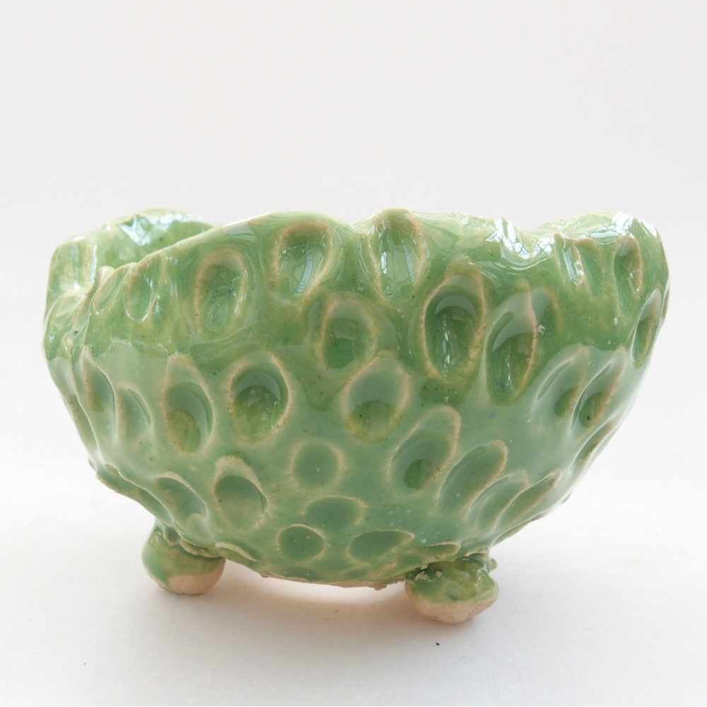 Keramická Škrupina 7,5 x 7,5 x 5,5 cm, farba zelená