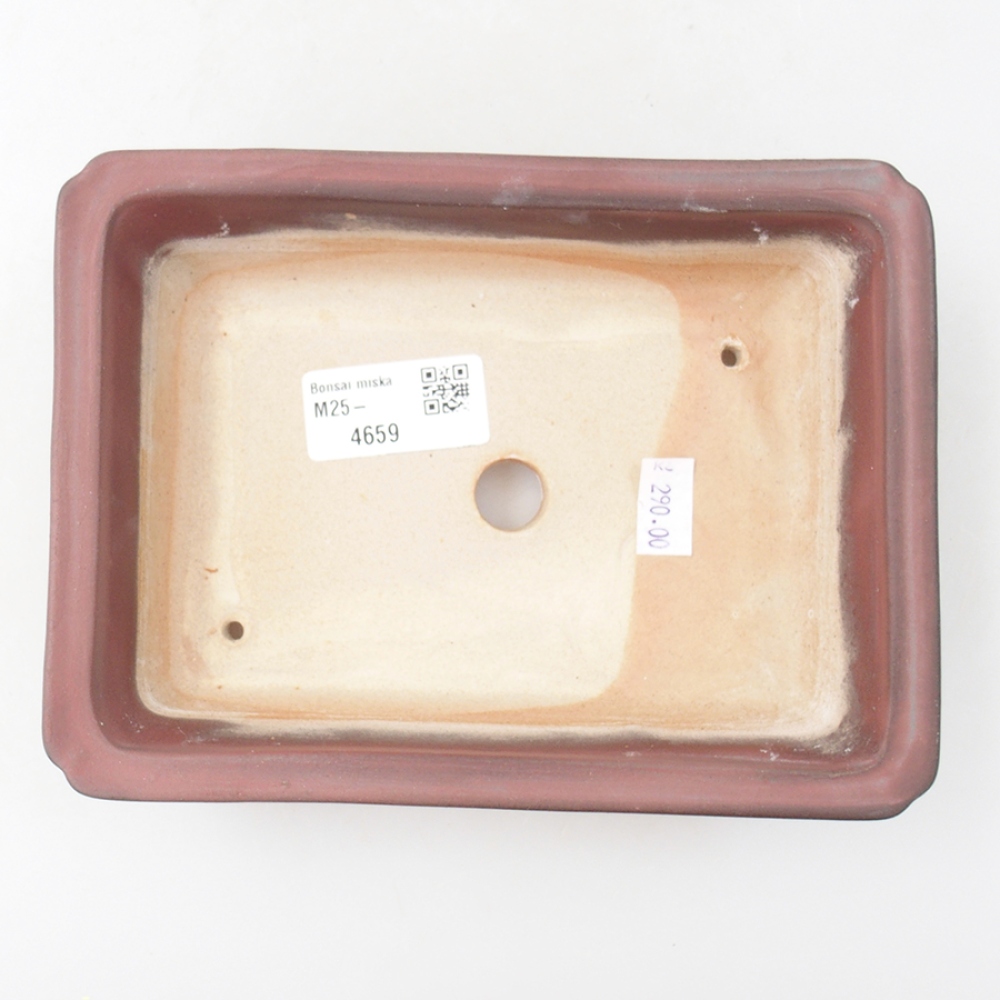 Keramická bonsai miska 17,5 x 13 x 4 cm, farba ružová