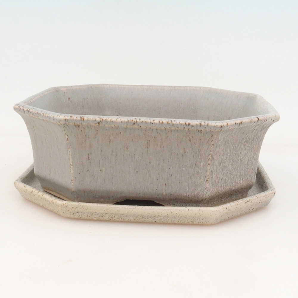 Bonsai miska + podmiska H14 - béžová