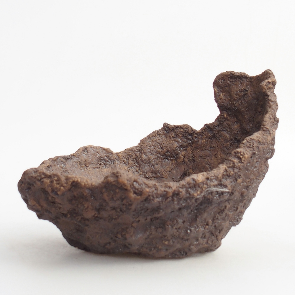 Keramická mušľa 19 x 15 x 14 cm , farba hnedá