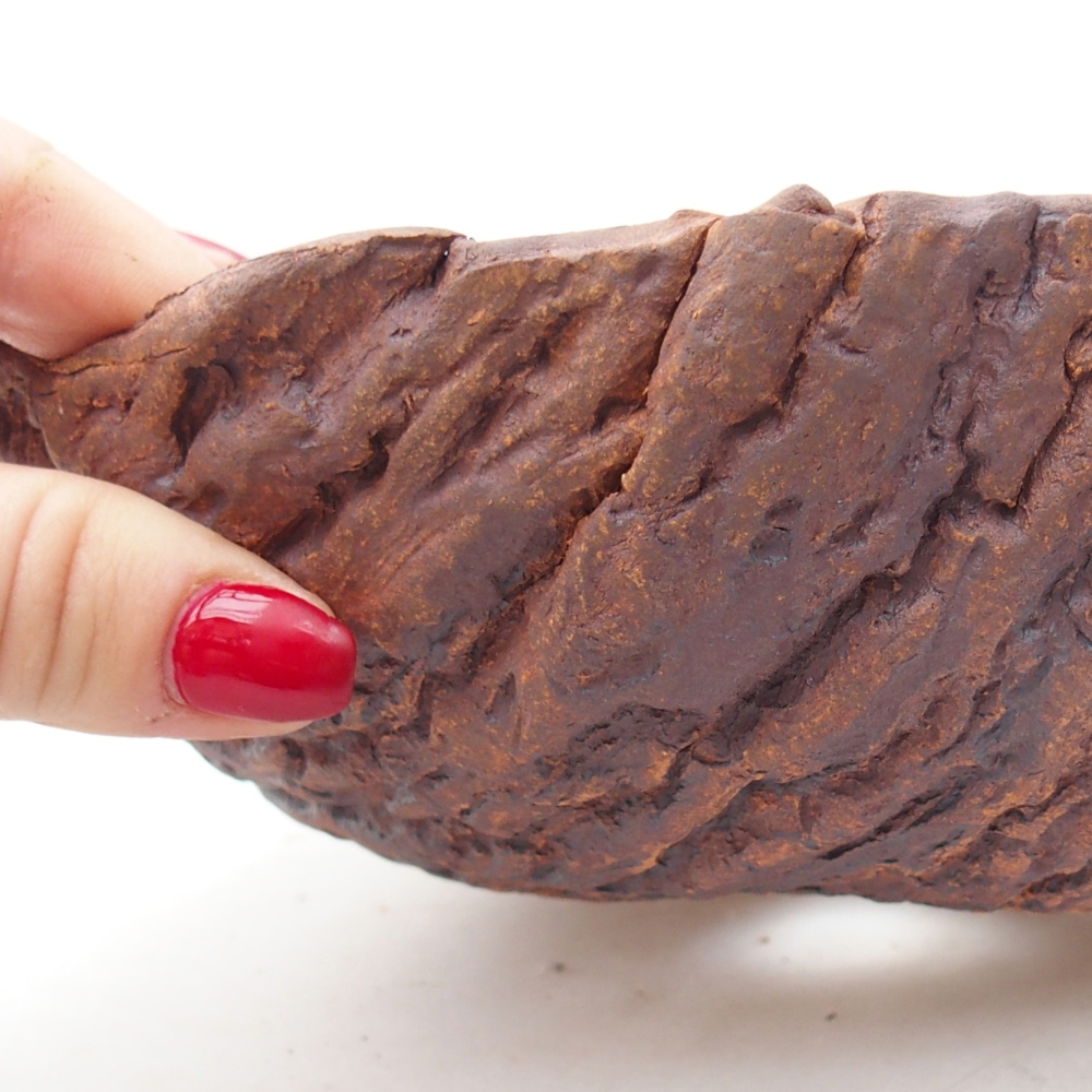 Keramická mušľa 18,5 x 18,5 x 8 cm , farba hnedá