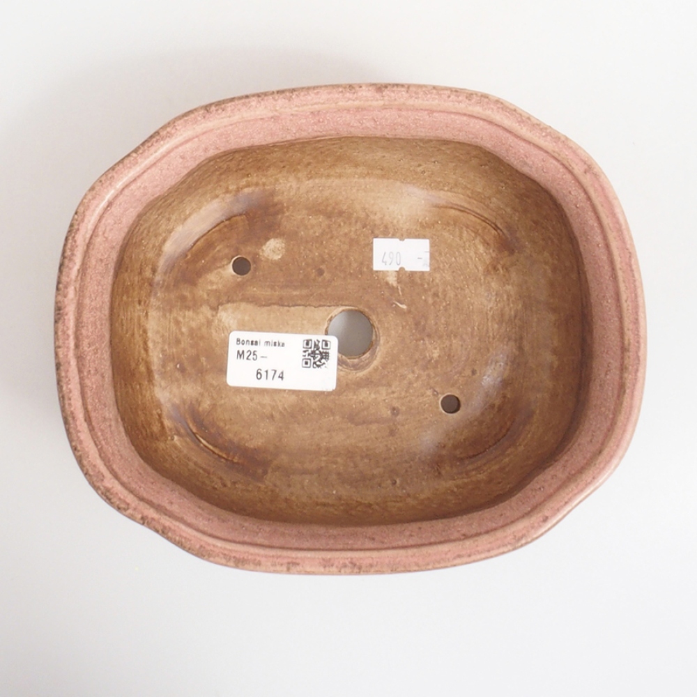 Keramická bonsai miska 11,5 x 16 x 6,5 cm, farba ružová