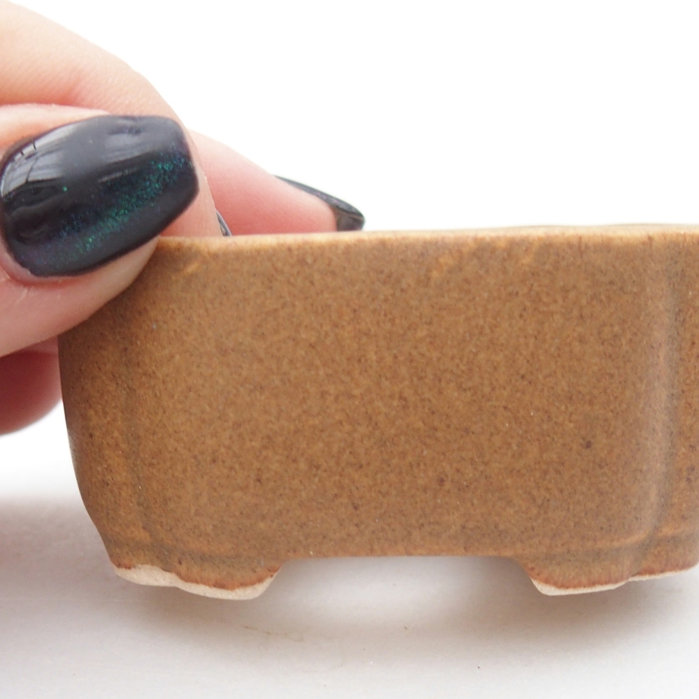 Mini bonsajová miska 6 x 5 x 3 cm, hnedá