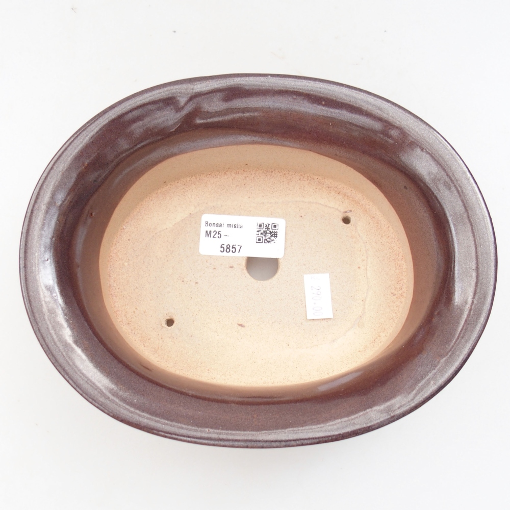 Keramická bonsai miska 19,5 x 16 x 6,5 cm, farba hnedá