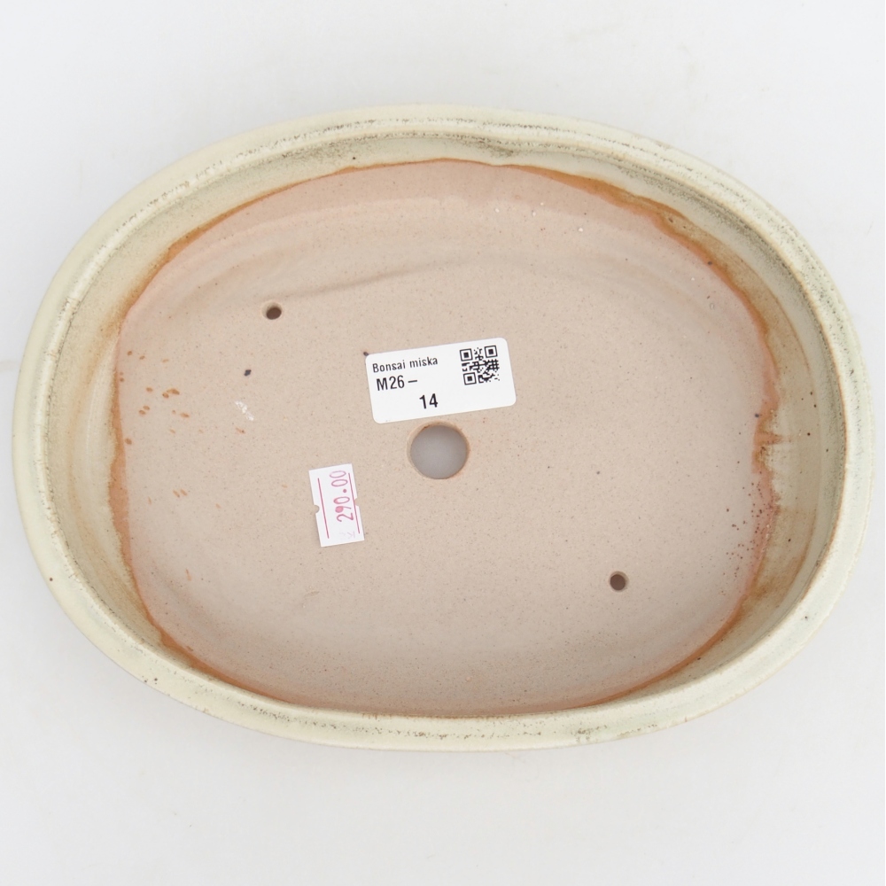 Keramická bonsajová miska 22,5 x 17 x 4,5 cm, zelená