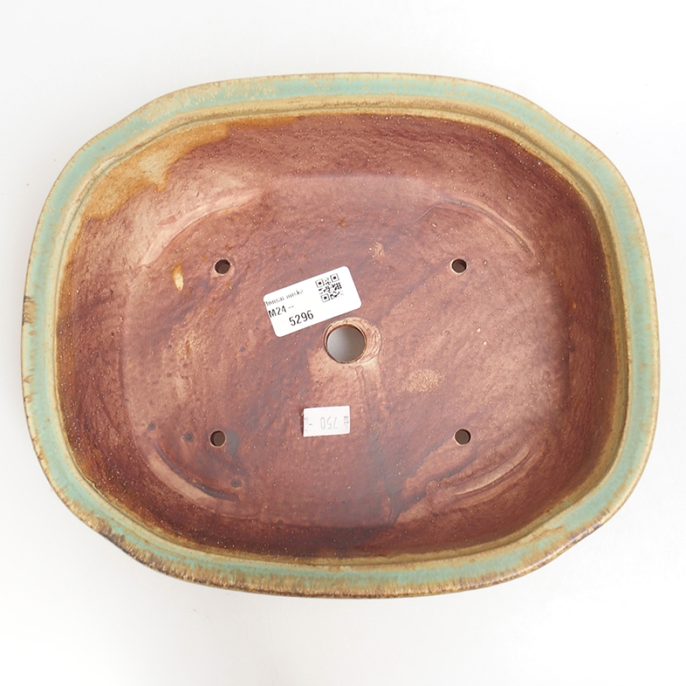 Keramická bonsai miska  25 x 21 x 7,5  cm, farba modra