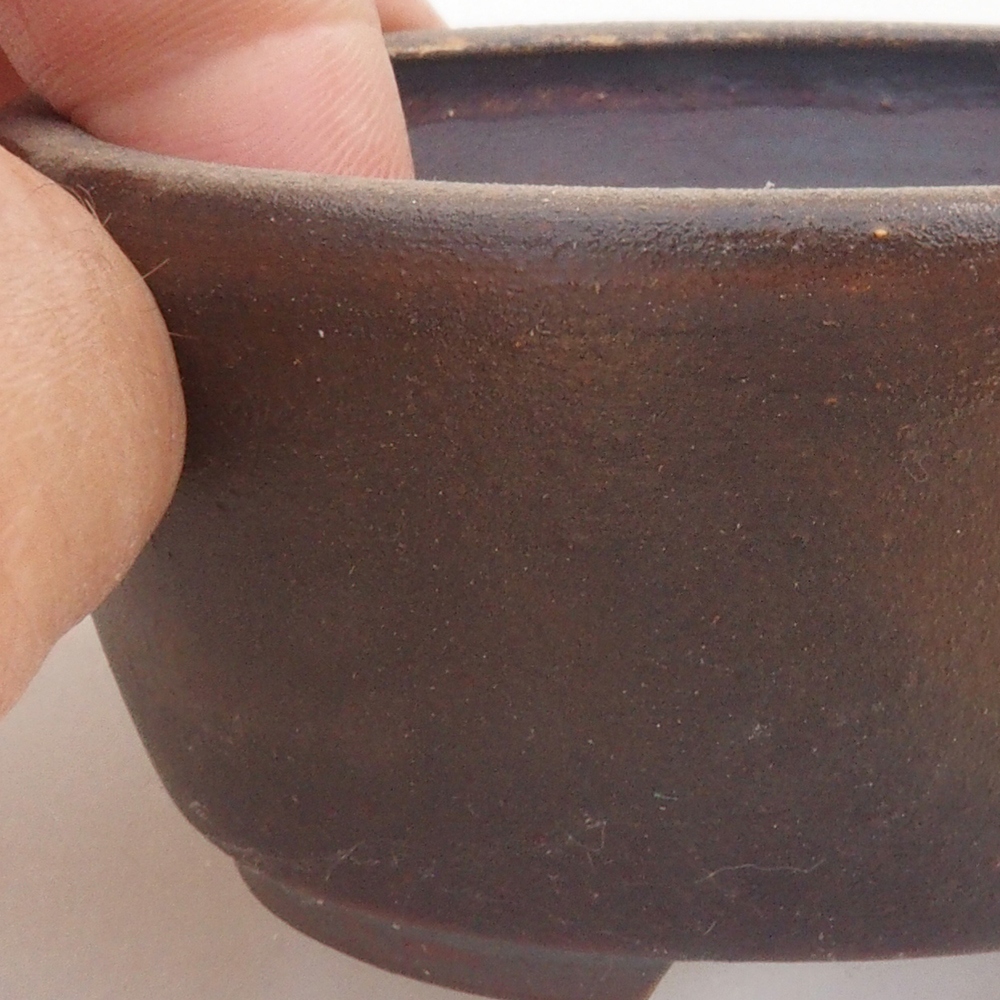 Keramická bonsai miska 10,5 x 9 x 4 cm, farba hnedá