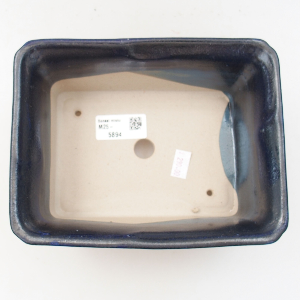 Keramická bonsai miska 18 x 14 x 7,5 cm, farba modra