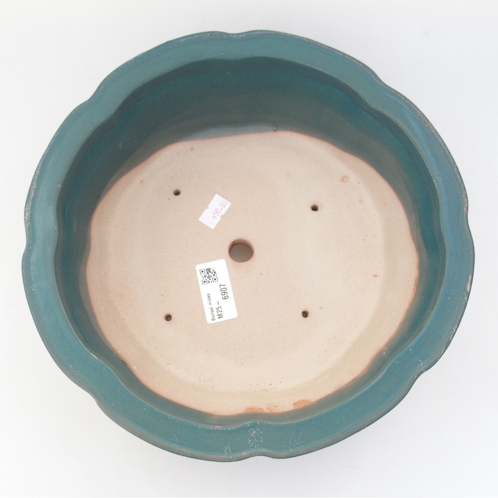 Keramická miska na bonsaje 26 x 26 x 8 cm, farba modrá