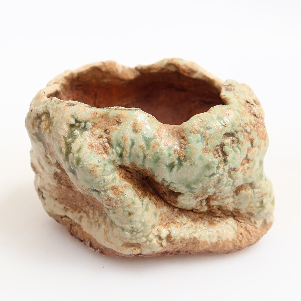 Keramická škrupina  6 x 6 x 5 cm, farba zelená