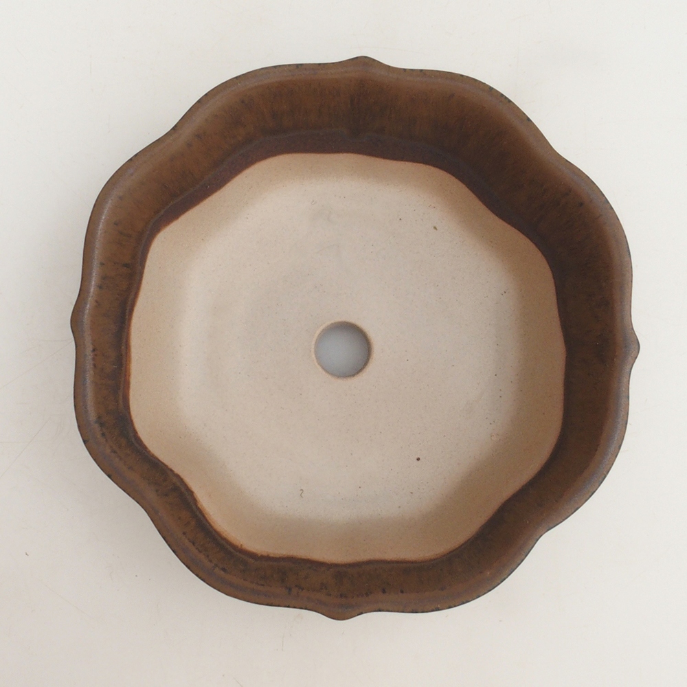 Bonsai miska H16 – 14,5 x 14,5 x 5 cm. - hnedá