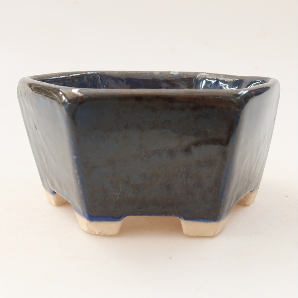 Keramická miska na bonsaje 10 x 9 x 5 cm, farba modrá