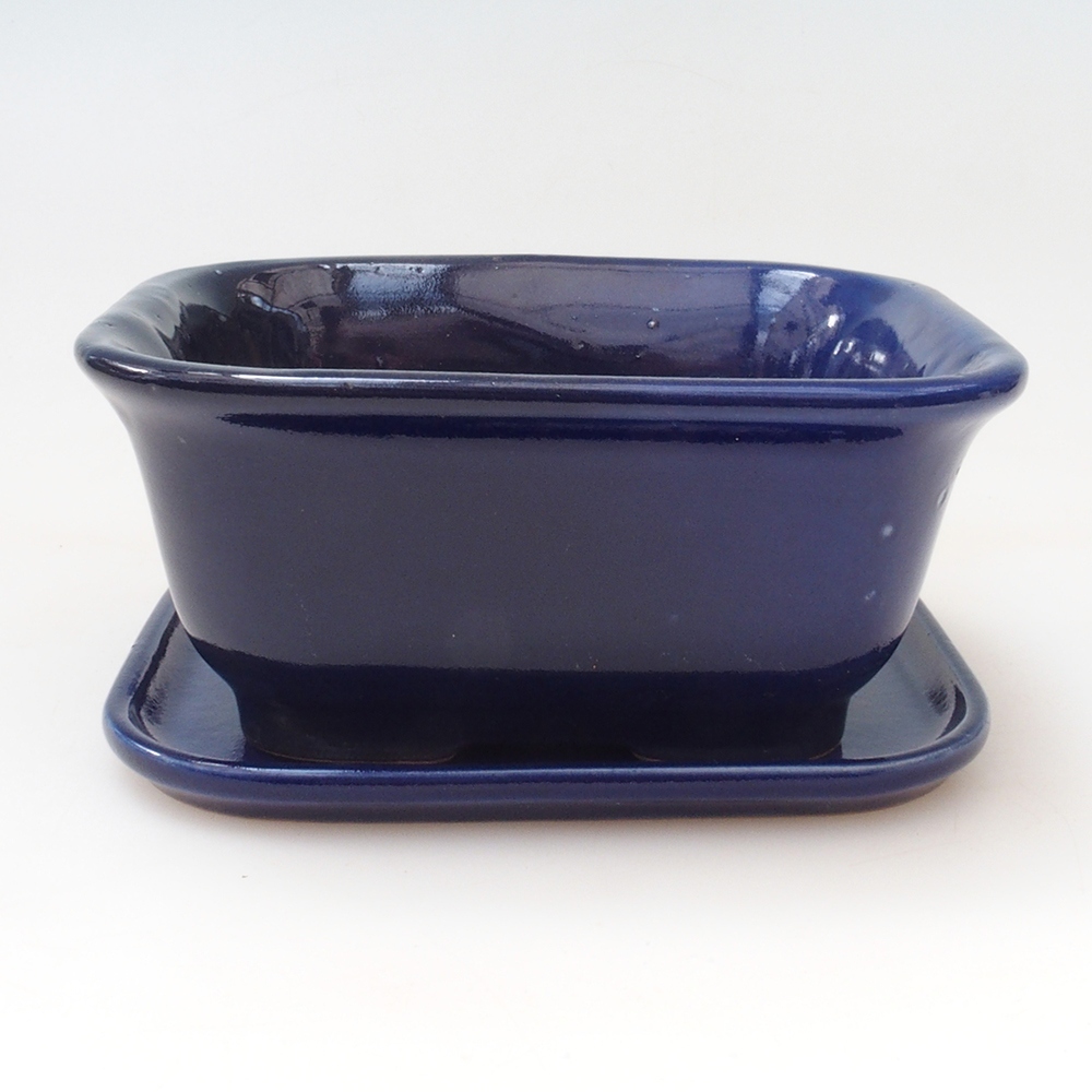 Bonsai miska + podmiska H01 - 12x9x5 cm