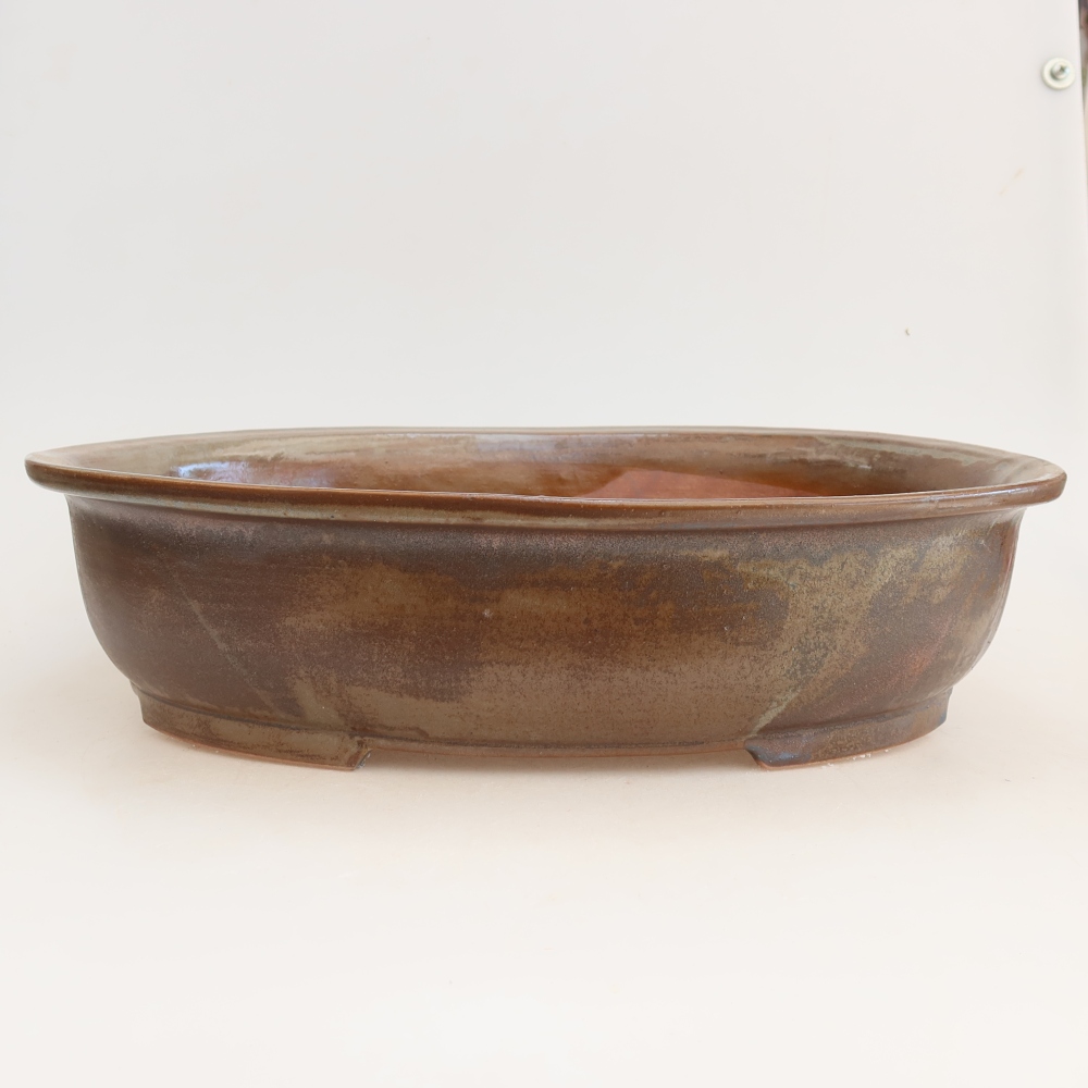 Keramická miska na bonsaje 36 x 28 x 8,5 cm, farba hnedá
