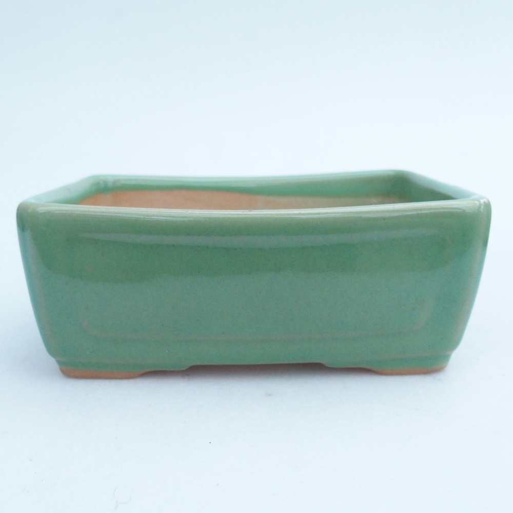 Keramická miska na bonsaje 13 x 10 x 5 cm, zelená