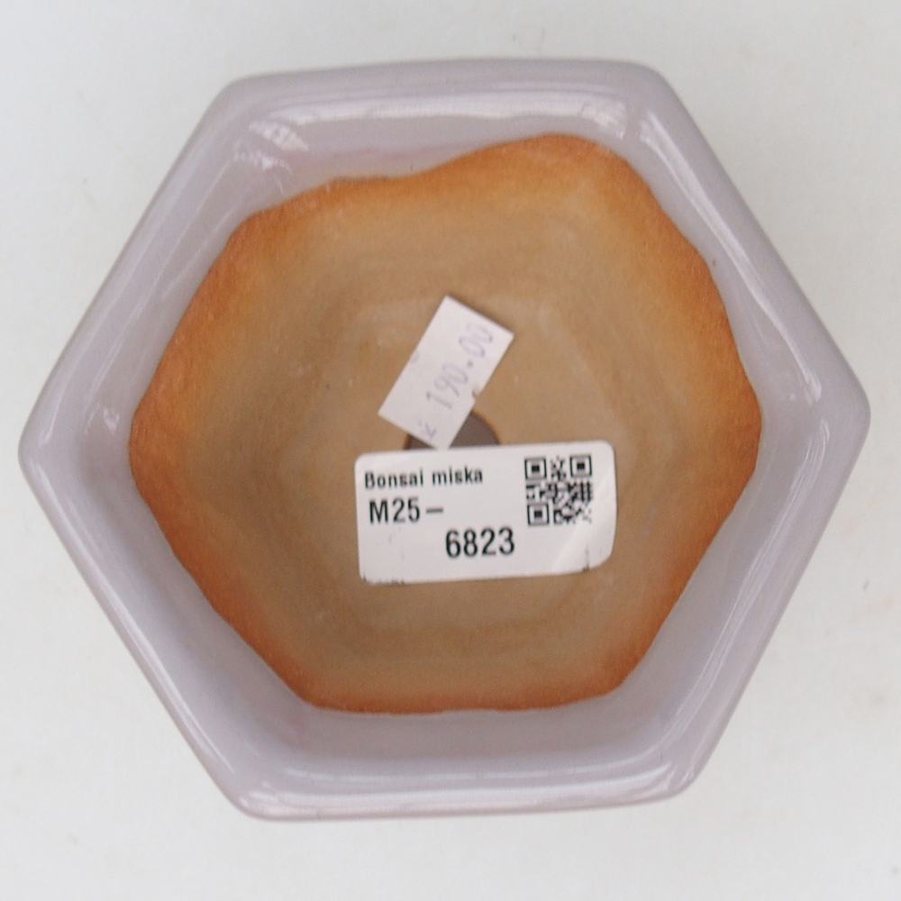 Keramická miska na bonsaje 10,5 x 9,5 x 5,5 cm, ružová