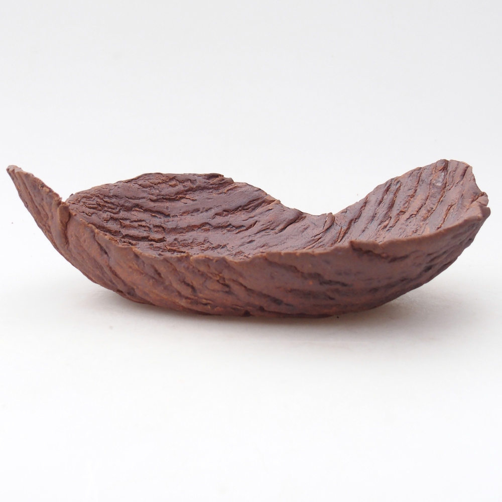 Keramická mušľa 22 x 18,5 x 6,5 cm , farba hnedá