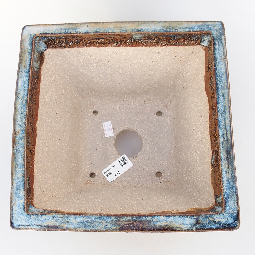 Keramická miska na bonsaje 24 x 24 x 14 cm, hnedá