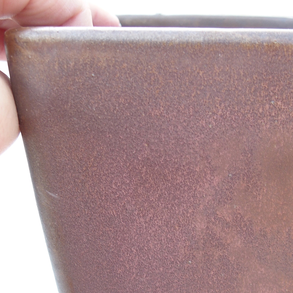 Keramická miska na bonsaje 15 x 15 x 19 cm, hnedá