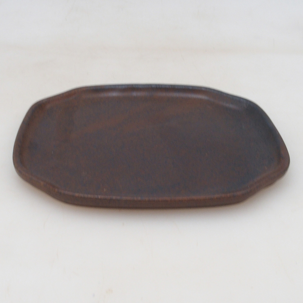 Keramická podmiska H31 - 15 x 13 x 1 cm - hnedá