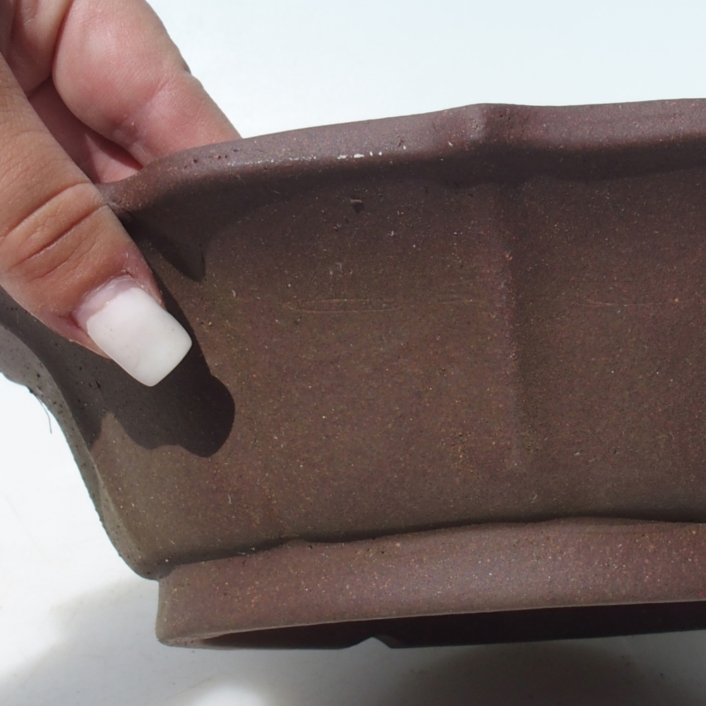 Bonsajová miska 24 x 24 x 7 cm breza hnedá