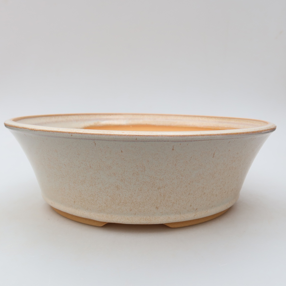 Keramická miska na bonsaje 27 x 27 x 8 cm, farba béžová