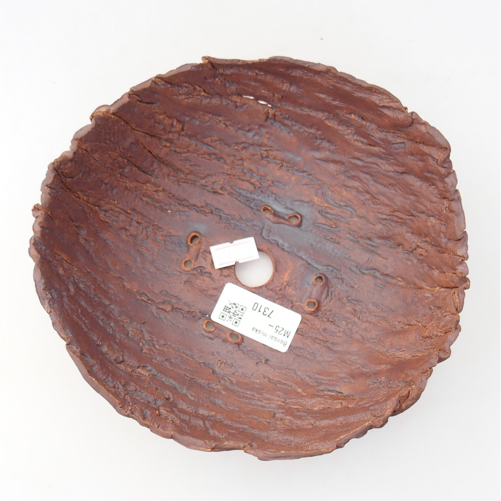 Keramická mušľa 19 x 17 x 7 cm , farba hnedá