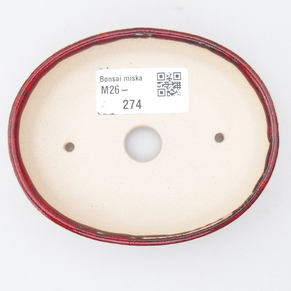 Mini bonsajová miska 11 x 9 x 2 cm, oranžová