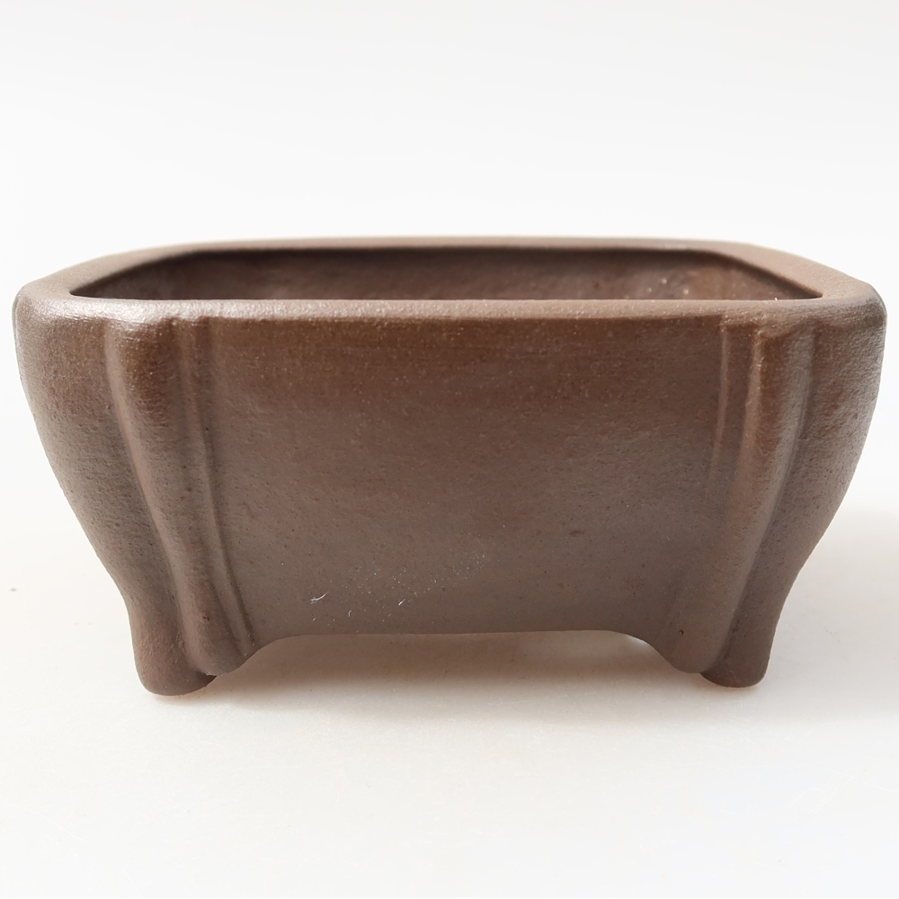 Keramická miska na bonsai 10,5 x 10,5 x 4,5 cm, farba hnedá