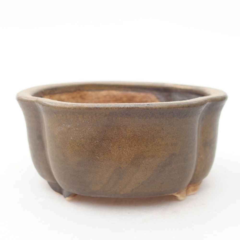 Keramická bonsai miska 8 x 7,5 x 3,5 cm, farba hnedá