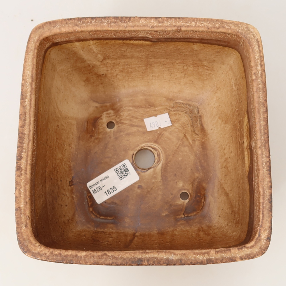 Keramická miska na bonsai 16,5 x 16,5 x 9,5 cm, farba ružová
