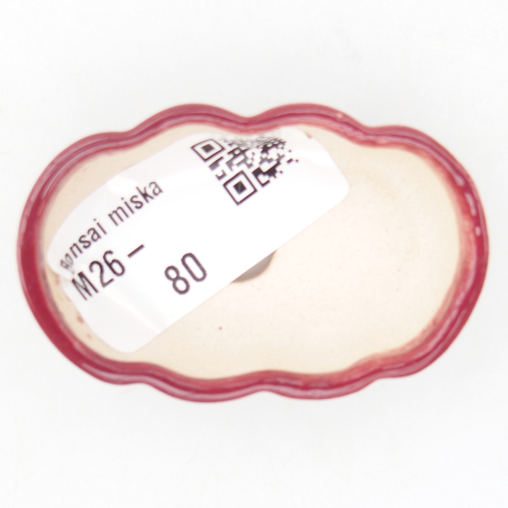 Mini bonsajová miska 5,5 x 3,5 x 1,5 cm, bordová