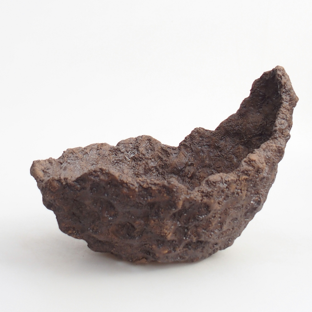 Keramická mušľa 20 x 16 x 17 cm , farba hnedá