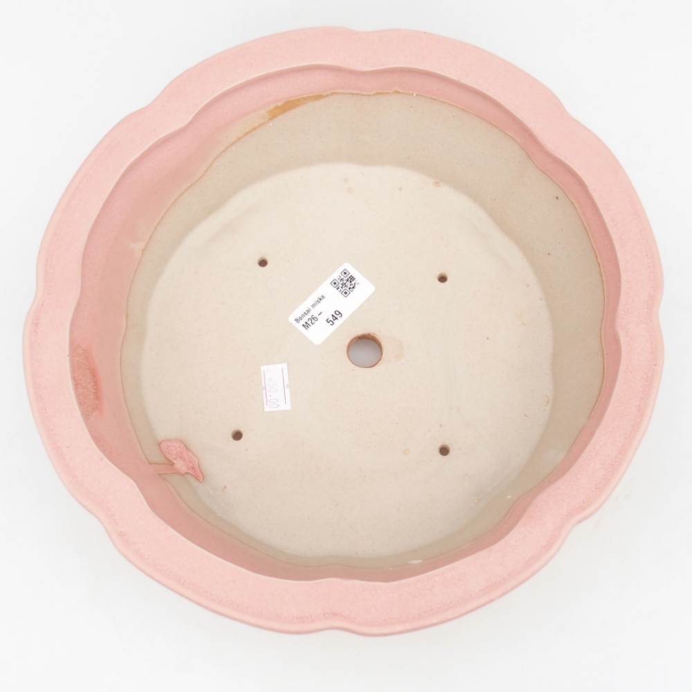 Keramická miska na bonsaje 26,5 x 26,5 x 8,5 cm, ružová