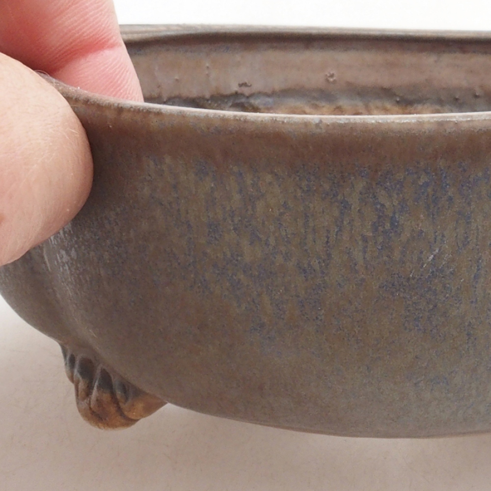 Keramická bonsai miska 13 x 12,5 x 5 cm, farba modra