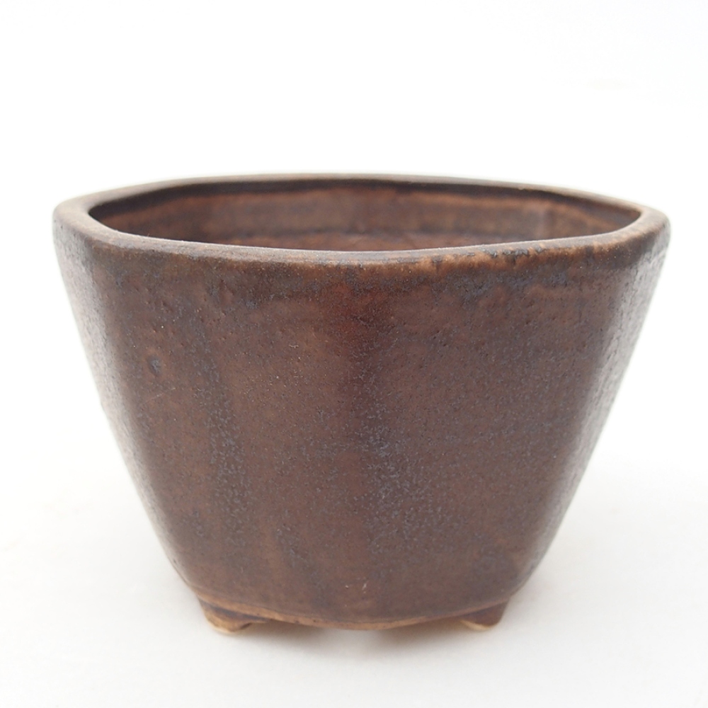 Keramická bonsai miska 8,5 x 8,5 x 6 cm, farba hnedá