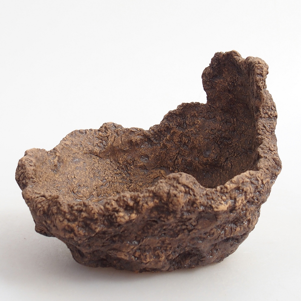 Keramická mušľa 10 x 8 x 9 cm , farba hnedá