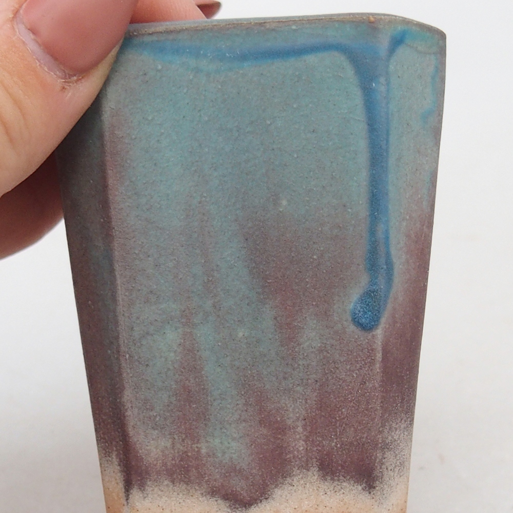 Keramická miska na bonsaje 5,5 x 5,5 x 7 cm, farba modrá