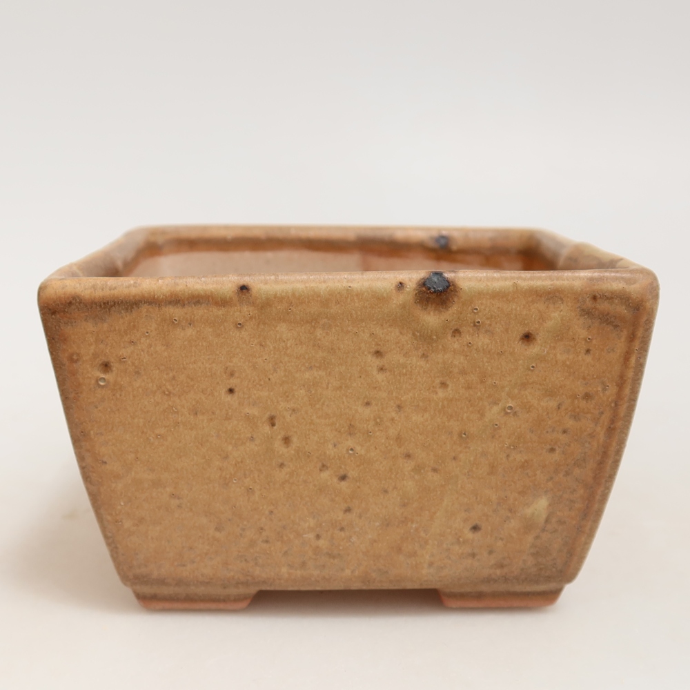 Keramická miska na bonsai 10,5 x 10,5 x 6,5 cm, farba béžová