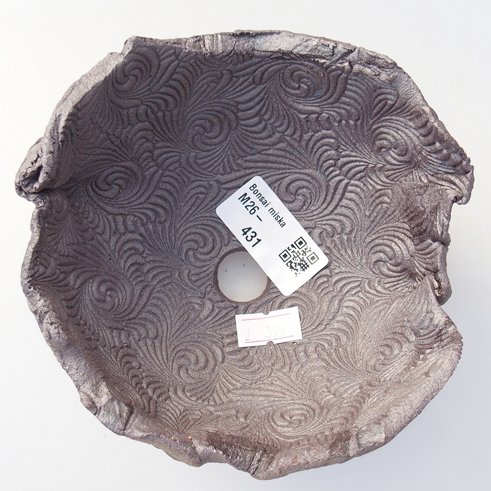 Keramická mušľa 13,5 x 13 x 7 cm , kovová farba