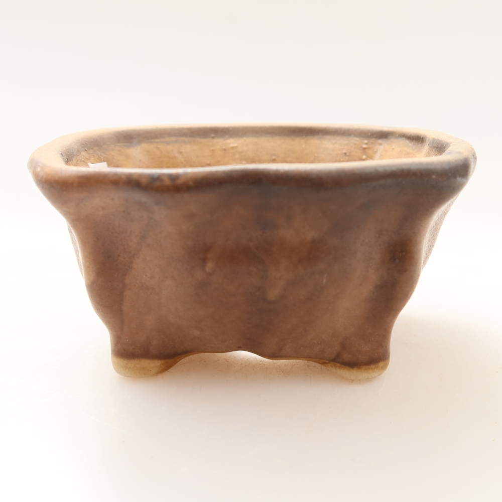 Keramická miska na bonsaje 7 x 7 x 3,5 cm, farba ružová