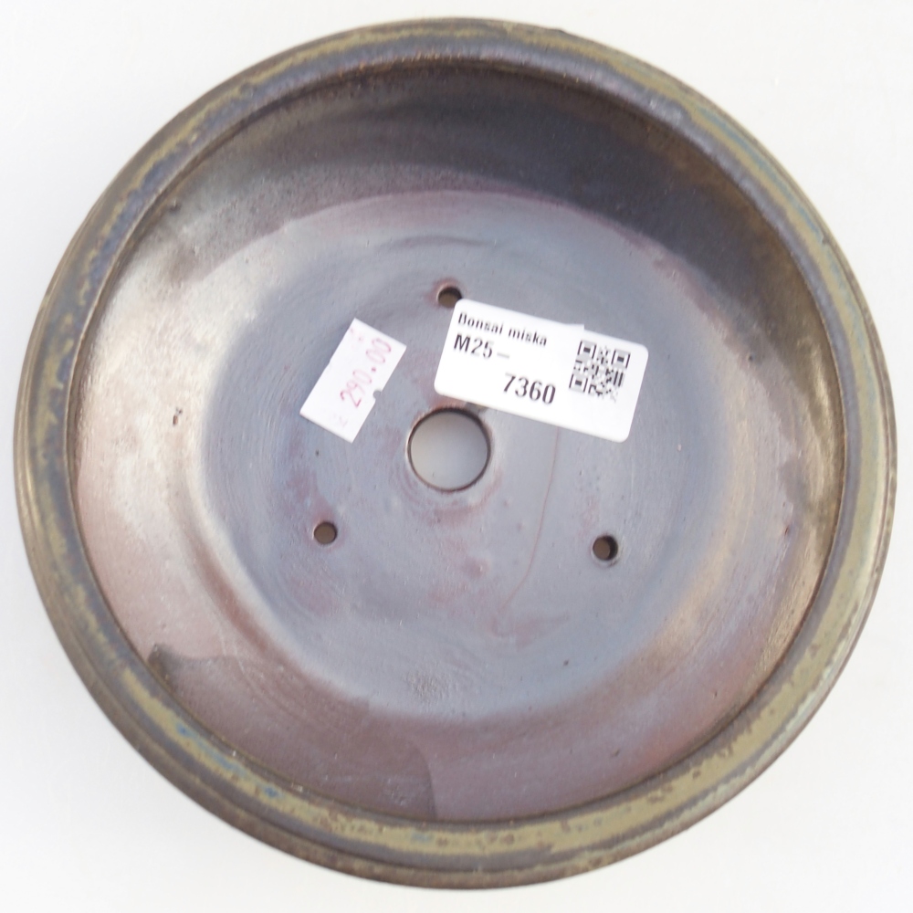 Keramická miska na bonsaje 16 x 16 x 5 cm, hnedá