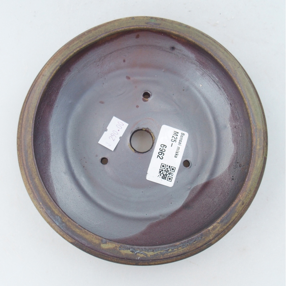 Keramická miska na bonsaje 15 x 15 x 5 cm, hnedá