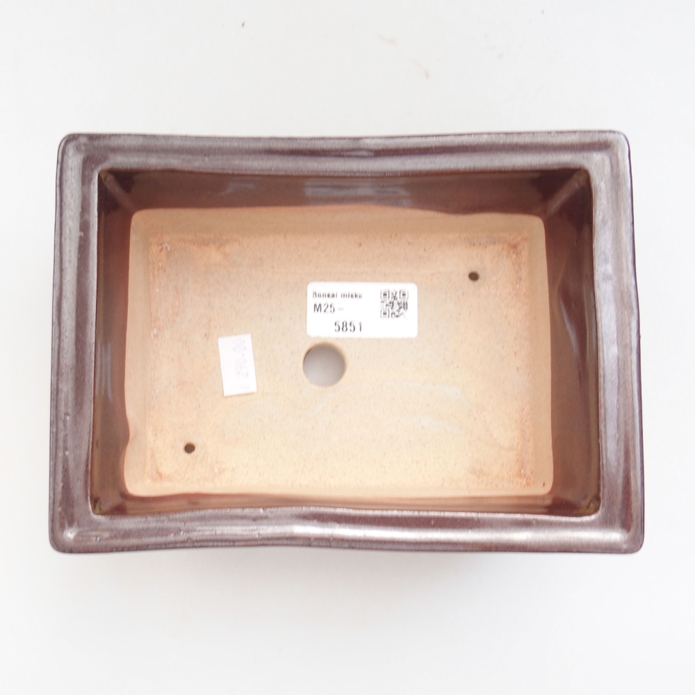 Keramická bonsai miska 18,5 x 13 x 6,5 cm, farba hnedá