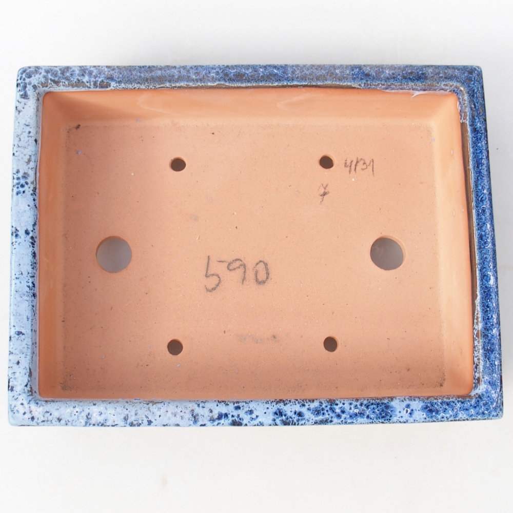 Misa 22 x 17 x 5,5 cm modrá a biela